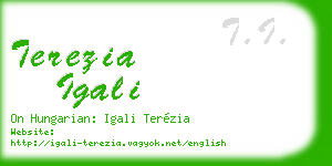 terezia igali business card